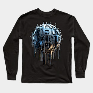 Streatwear cyber techno pattern Long Sleeve T-Shirt